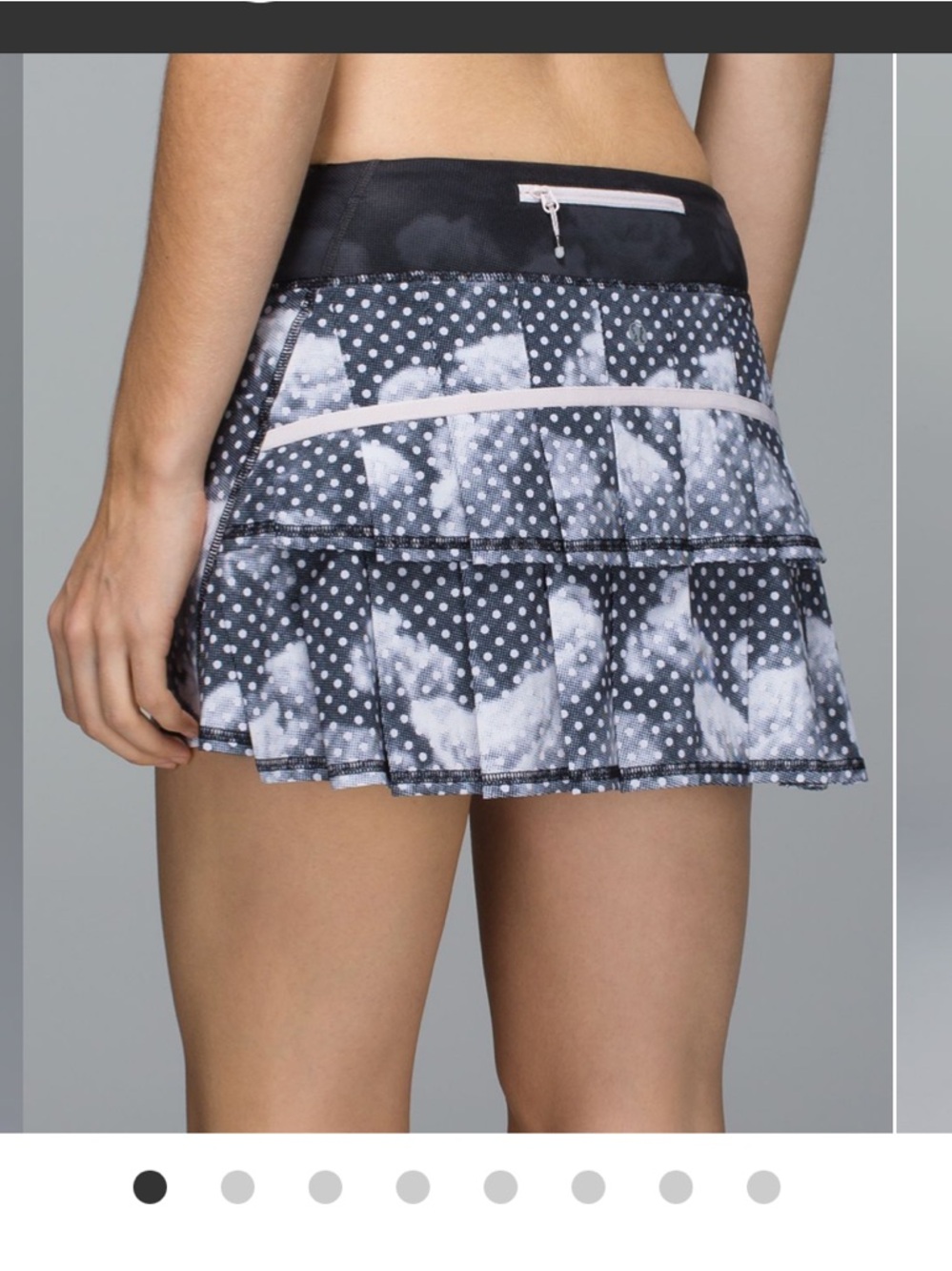 VTG Lululemon Pace Setter Skirt sz 8 Dottie Dream Rose Neutral Blush Black